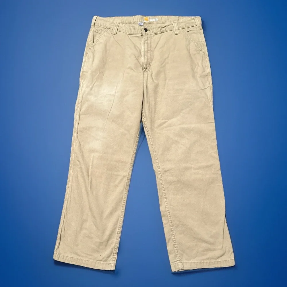Carhartt Relaxed Fit Khaki Carpenter Pants Workwear Men's 40x30